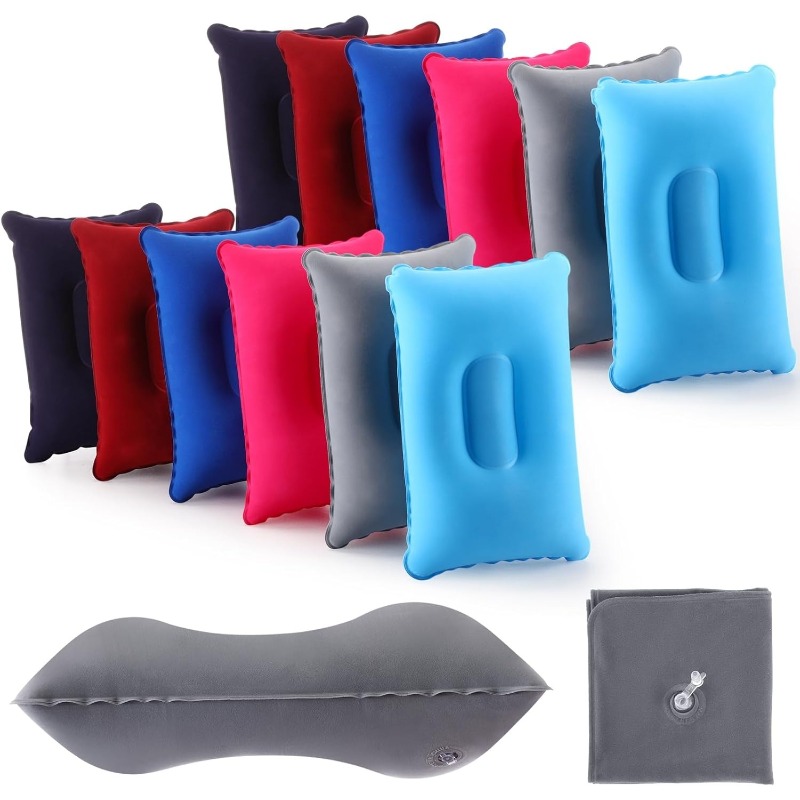 Travel Pillow Inflatable - Portable Fold Inflatable Air Pillow Outdoor
