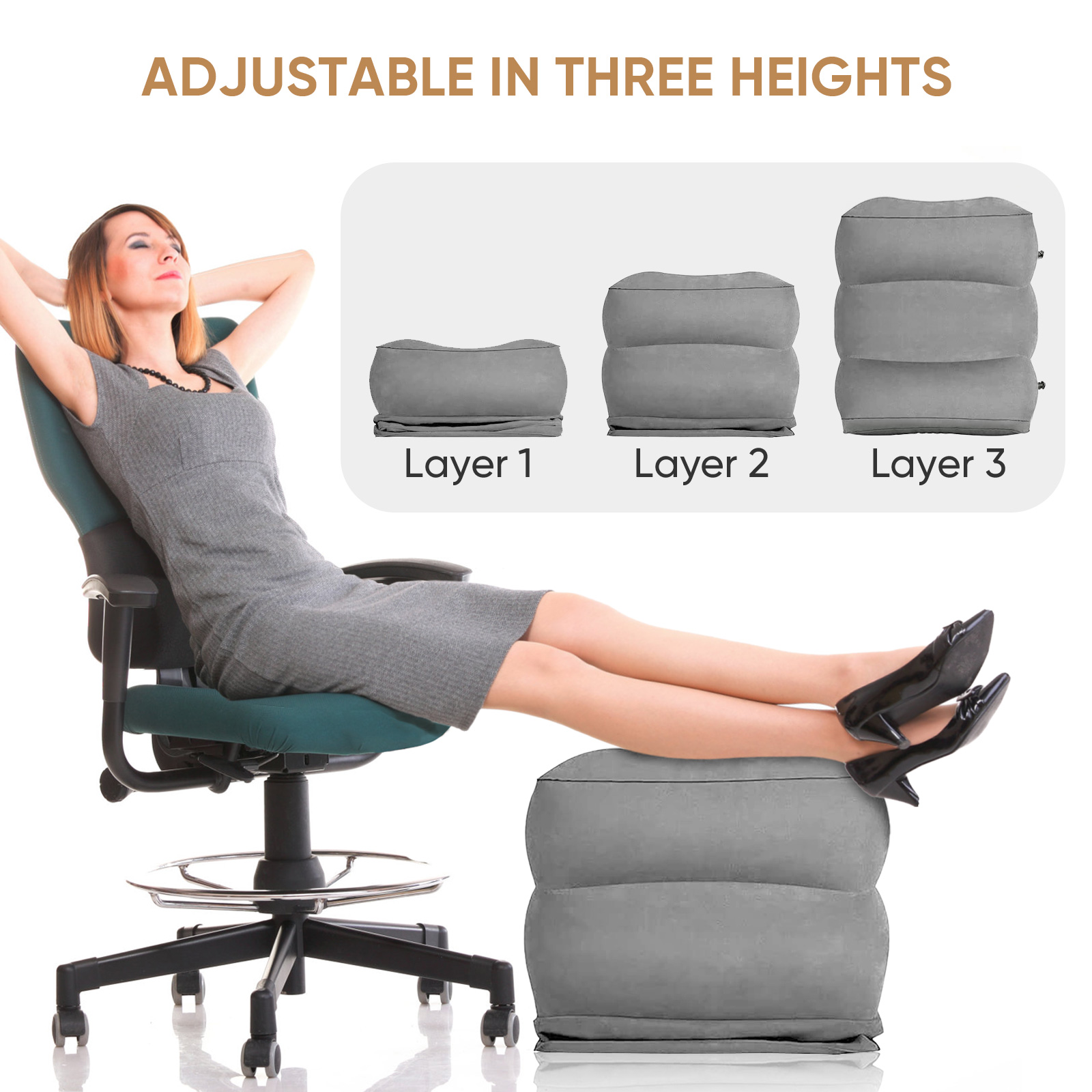 Airplane Foot Rest Travel Foot - Travel Pillow Inflatable review and price
