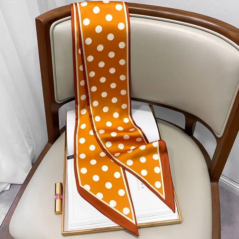 Design Print Skinny Scarf Plai - Travel Accessories Luxury Brands review and price