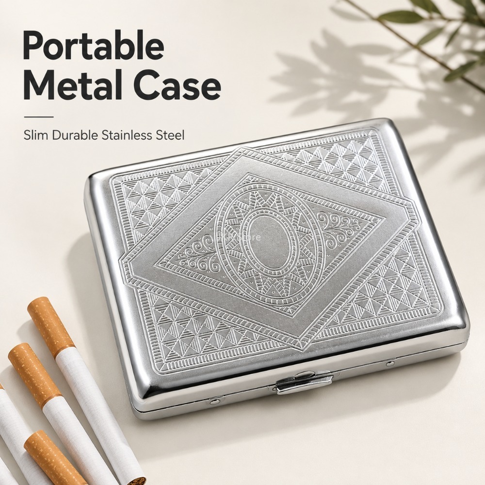 Stainless Steel Cigarette Box  - Travel Accessories Box review and price