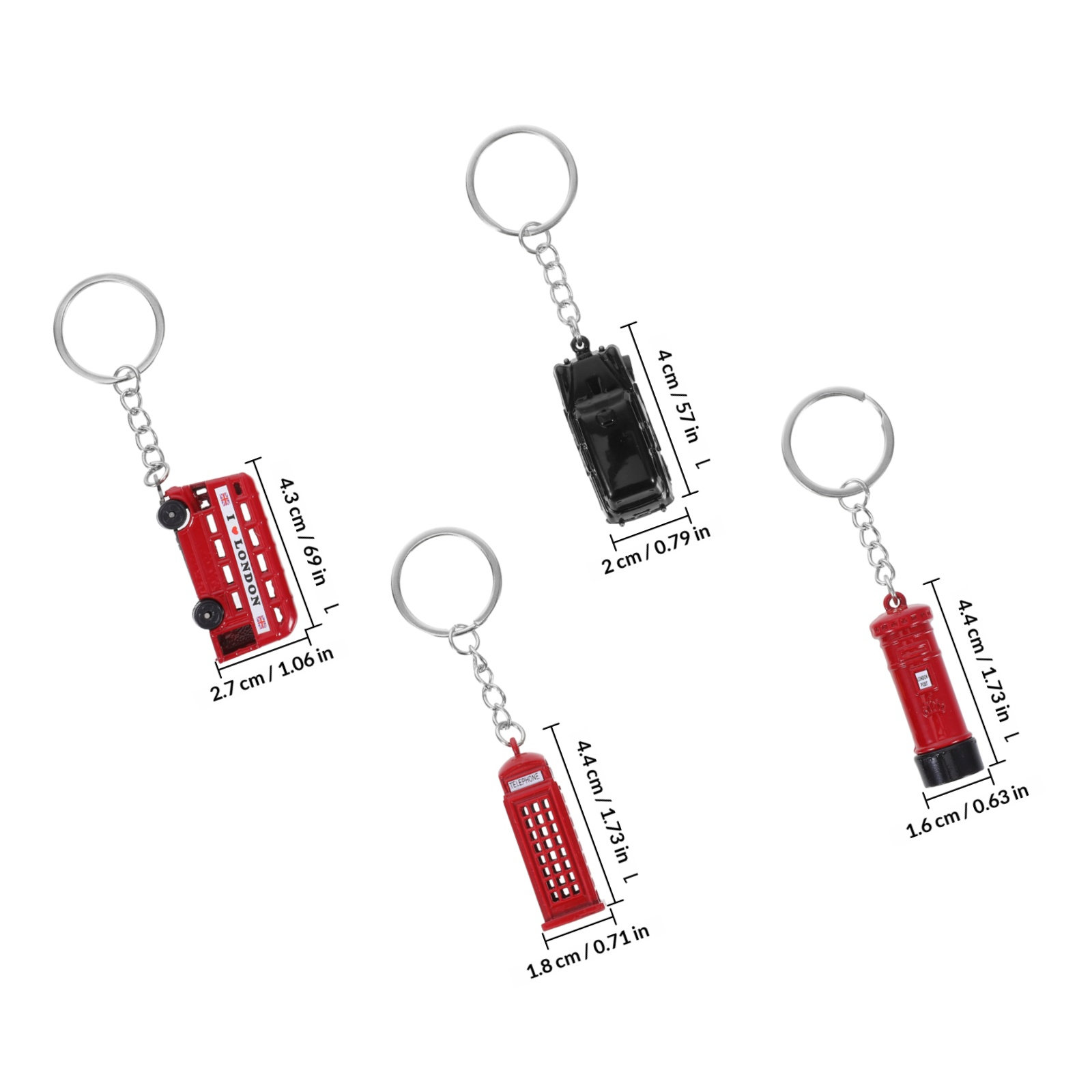 5Pcs London Souvenir Keychains - Travel Accessories London review and price