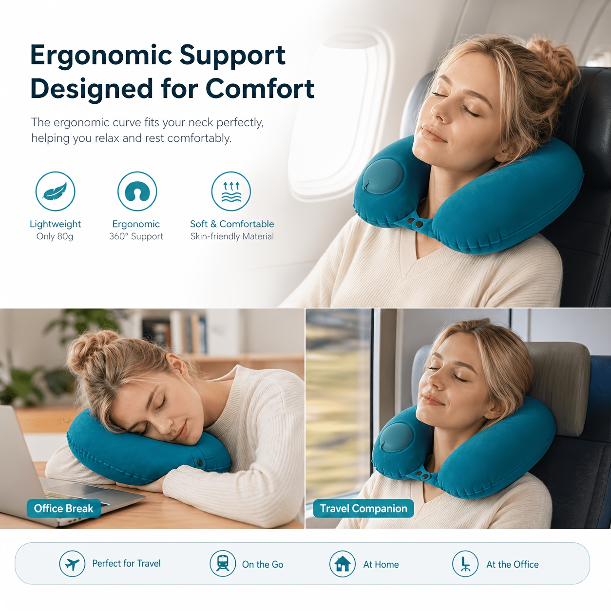 SPDJUMPER Inflatable Travel Ne - Travel Pillow Inflatable review and price