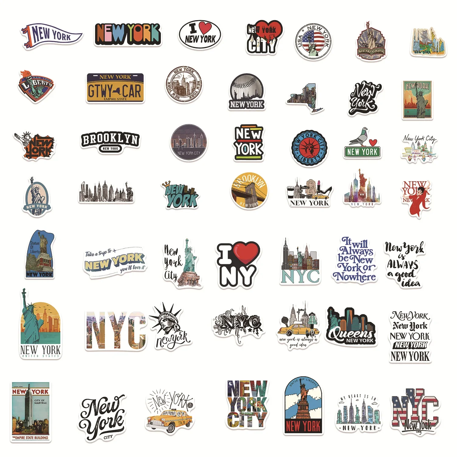 50/100pcs Cute New York City T - Travel Accessories New York review and price