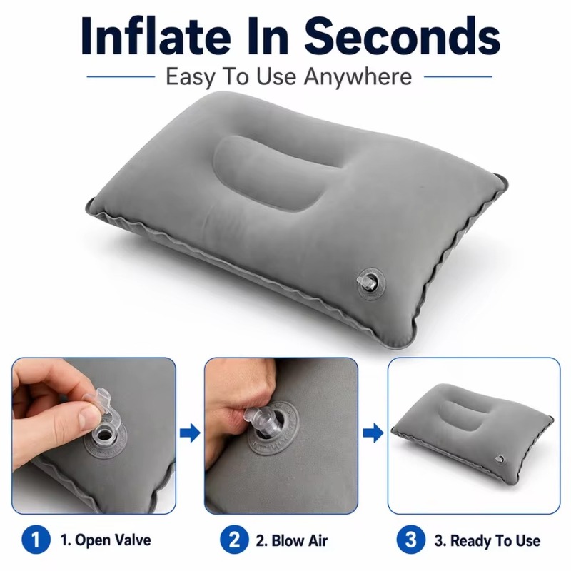 Portable Fold Inflatable Air P - Travel Pillow Inflatable review and price