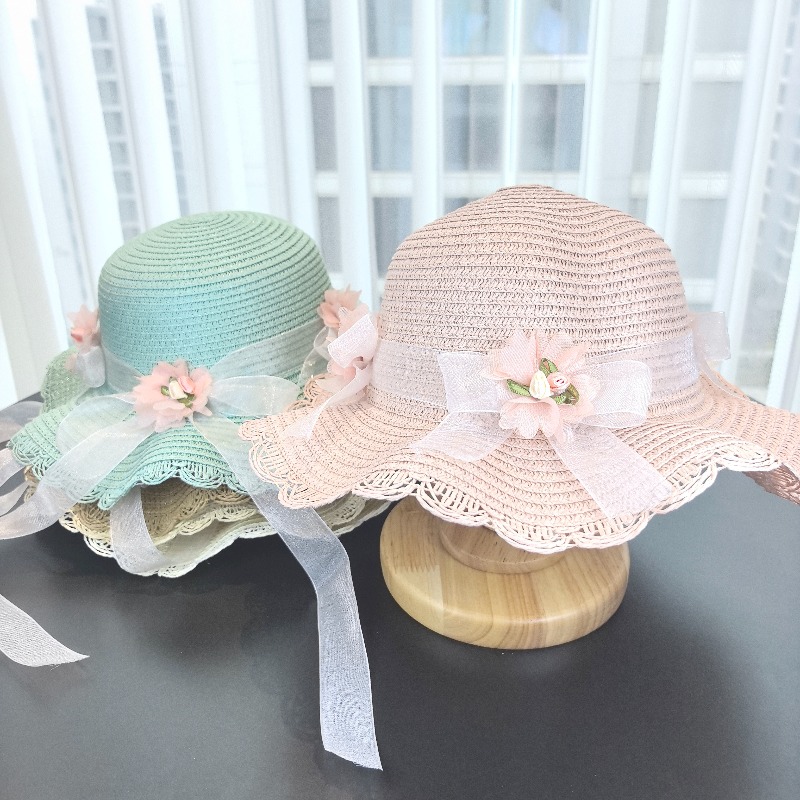 Girls 2pcs Straw Hat Solid Col - Travel Accessories For 10 Year Old Girl review and price