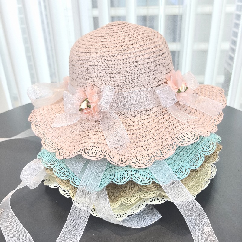 Girls 2pcs Straw Hat Solid Col - Travel Accessories For 10 Year Old Girl review and price